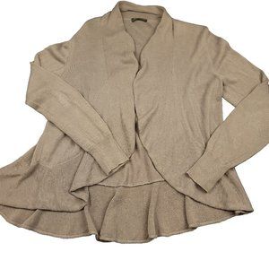 Repeat Womens L - 42 -‎ Sweater Easy Knit Open Front Tan Cardigan Size 42 US L
